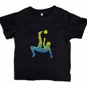 Kids Black Graphic Soccer T-Shirt